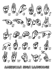 American manual alphabet chart