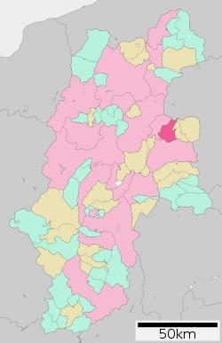 Location of Komoro in Nagano Prefecture