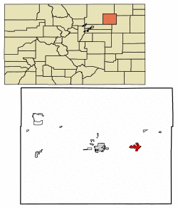 Location of the City of Brush in Morgan County, Colorado.