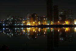 Buildings in Nerul, Navi Mumbai as seen from the Palm Beach Road