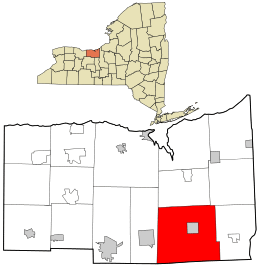 Location in Wayne County and the state of New York.