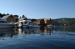 View of the harbour at Råkvåg