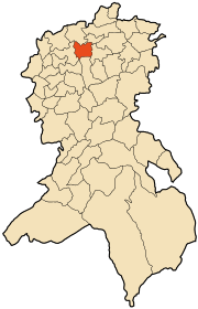 Location of Sidi Bel Abbès in the Sidi Bel Abbès Province