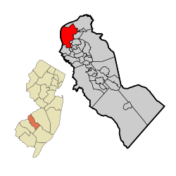 Location within Camden County