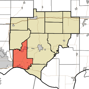Location in Warrick County