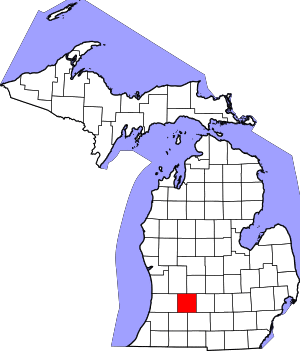 Map of Michigan highlighting Barry County