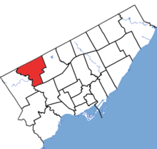Humber River-Black Creek in relation to the other Toronto ridings (2015 boundaries).png