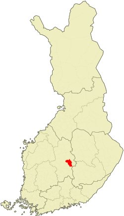 Location of Laukaa in Finland