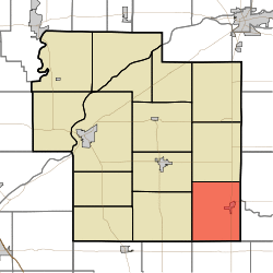 Location of Burlington Township in Carroll County