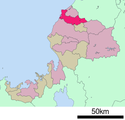 Location of Sakai in Fukui Prefecture