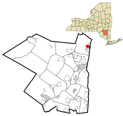 Location in Ulster County and the state of New York.