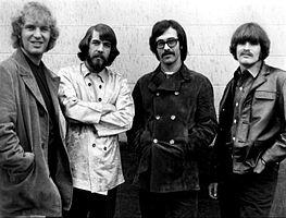 Creedence Clearwater Revival in 1968, from left to right: Tom Fogerty, Doug Clifford, Stu Cook, and John Fogerty