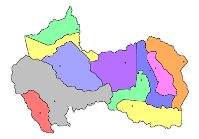 Canindeyu mapa politico.png