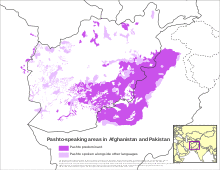 A map of Pashto-speaking areas
