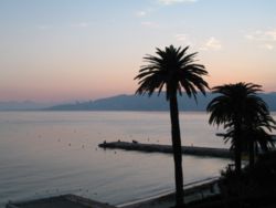 Evening view on the Mediterranean Sea from Juan-les-Pins