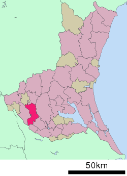 Location of Jōsō in Ibaraki Prefecture
