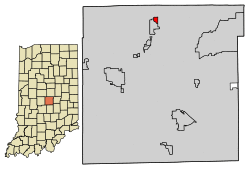 Location of Williams Creek in Marion County, Indiana.