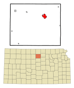 Location within Mitchell County and Kansas