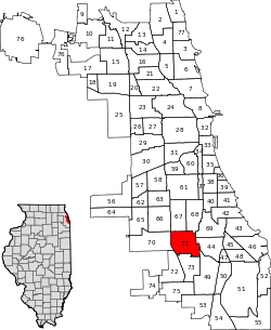 Location within the city of Chicago