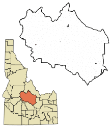 Location of Stanley in Custer County, Idaho.
