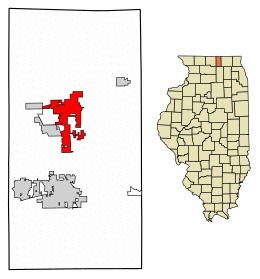 Location of Poplar Grove in Boone County, Illinois.