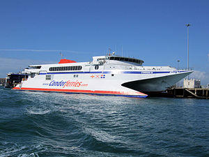Condor 10 Boat In Weymouth Ferry Terminal - Dorset..jpg