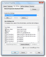 A screenshot of the IntelliType software running in Windows 7