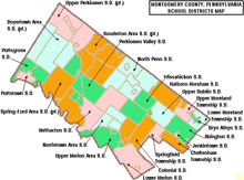 Map of Montgomery County Pennsylvania School Districts.png