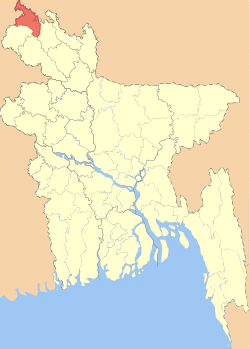 Location of Panchagarh District in Bangladesh