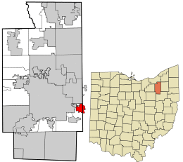 Location in Summit County and the state of Ohio.