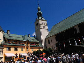 The church square in Megève