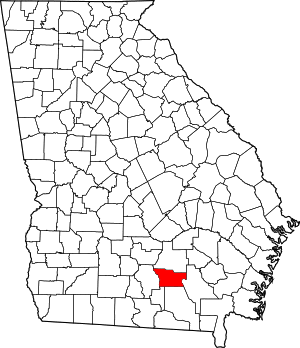 Map of Georgia highlighting Atkinson County