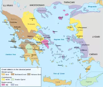 AncientGreekDialects (Woodard) en.svg