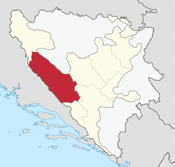 Location of "Herzeg-Bosnia" Canton