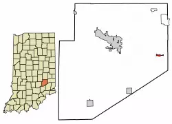 Location of New Point in Decatur County, Indiana.