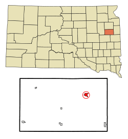 Location in Hamlin County and the state of South Dakota