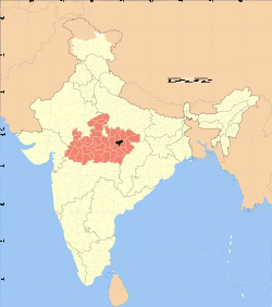 Location of Katni district in Madhya Pradesh