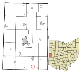 Location in Darke County and the state of Ohio