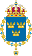 Coat of arms of Sweden (shield and chain).svg