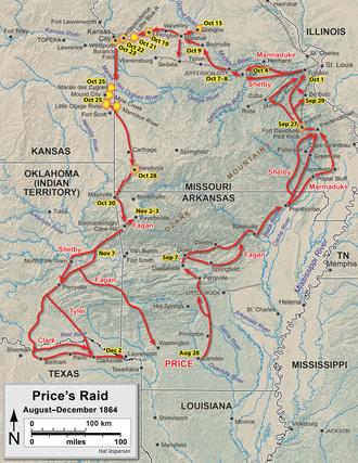 Map of Price's Raid