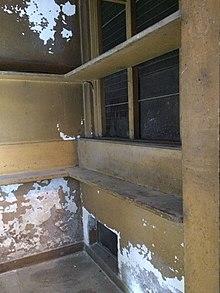 Inside a meat safe.