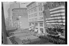 The 7th Regiment, New York National Guard, later the 107th Infantry Regiment, marched off to war on September 11, 1917.jpg
