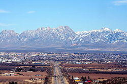 View of Las Cruces with the Organ Mountains to the east