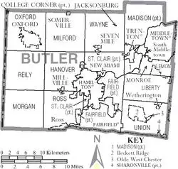 Municipalities and townships of Butler County