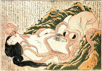 Girl Diver and Octopi; Diver and Two Octopi