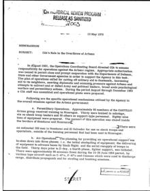 Photograph of redacted CIA document from 1975