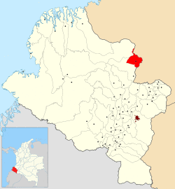 Location of the municipality and town of Leiva, Nariño in the Nariño Department of Colombia.
