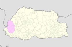 Map of Haa District in Bhutan