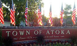 Town of Atoka Sign, Atoka, Tennessee.JPG