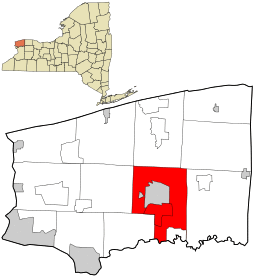 Location in Niagara County and the state of New York.